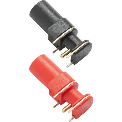 Pomona Electronics 73099-2 R / A 4 mm-es biztonsági aljzat NYÁK-hoz Piros