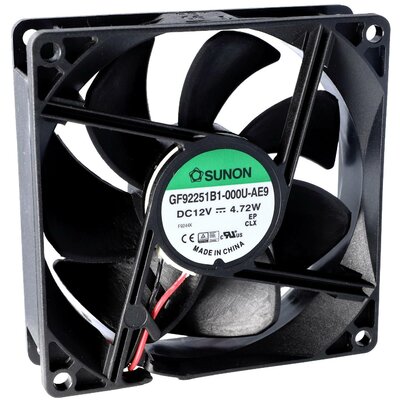 Sunon GE92252B2-000U-AE9 Axiális ventilátor 24 V/DC 118.9 m³/óra (H x Sz x Ma) 25 x 92 x 92 mm