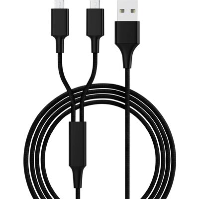 Smrter USB töltőkábel USB 2.0 USB-A dugó, USB mikro B dugó 1.20 m Fekete SMRTER_HYDRA_DUO_M_BK