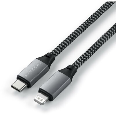 Satechi Apple iPad/iPhone/iPod Kábel [1x USB-C® - 1x Lightning] 0.25 m Antracit