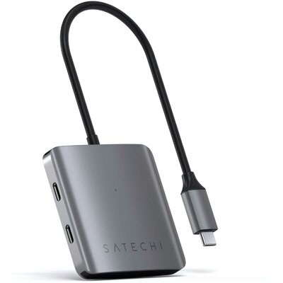 Satechi ST-UC4PHM 4 port USB kombinált hub Világűr szürke