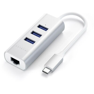 Satechi ST-TC2N1USB31AS USB kombinált hub Ezüst