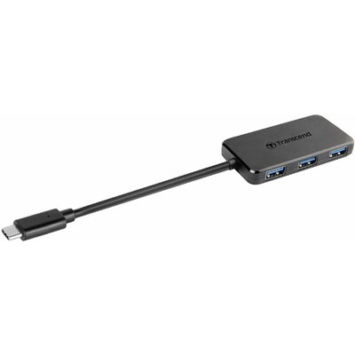 Transcend TS-HUB2C 4 port USB 3.2 hub Fekete