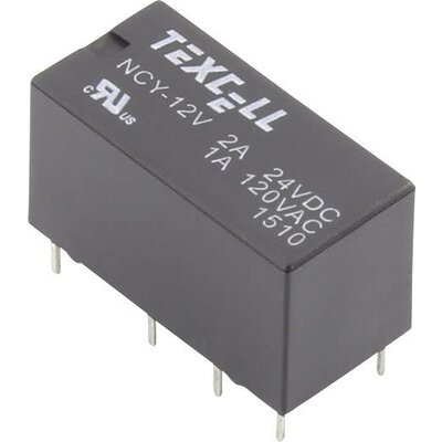 Texcell NCY-12V Nyák relé 12 V/DC 2 A 2 váltó 1 db