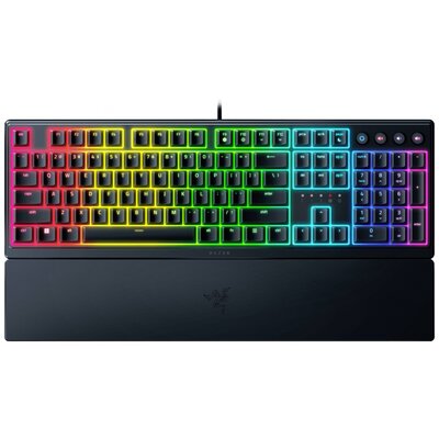 RAZER Ornata V3 Vezetékes Gamer billentyűzet német, QWERTZ Fekete Világít, Csuklótámasz, Multimédia gombok, teljesen igazítható