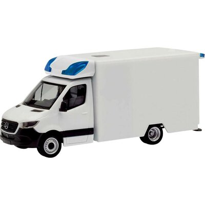 Herpa 013826 H0 Sürgősségi jármű modell Mercedes Benz Mini készlet Sprinter 18 Fahrtec RTW (új test), fehér