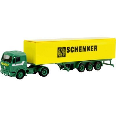 Herpa 310949 H0 Tehergépjármű modell Mercedes Benz S félpótkocsi furgon &quot Schenker&quot