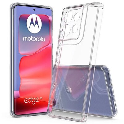 Szilikon telefonvédő (ütésállóság, átlátszó hátlap) ÁTLÁTSZÓ [Motorola Edge 50 5G]