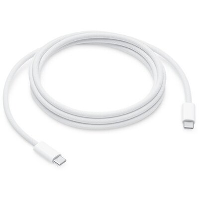 APPLE MYQT3ZM/A APPLE adatkábel (Type-C - Type-C, 240W, PD gyorstöltő, 200cm, szőtt borítás, MU2G3ZM/A utód) FEHÉR