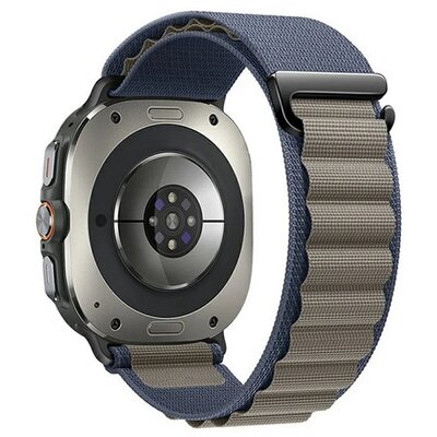 Pótszíj (egyedi méret, textil, állítható) SÖTÉTKÉK [Samsung Galaxy Watch Ultra eSIM 47mm (SM-L705)]