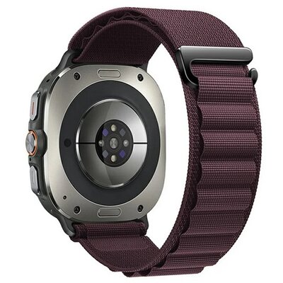 Pótszíj (egyedi méret, textil, állítható) BORDÓ [Samsung Galaxy Watch Ultra eSIM 47mm (SM-L705)]