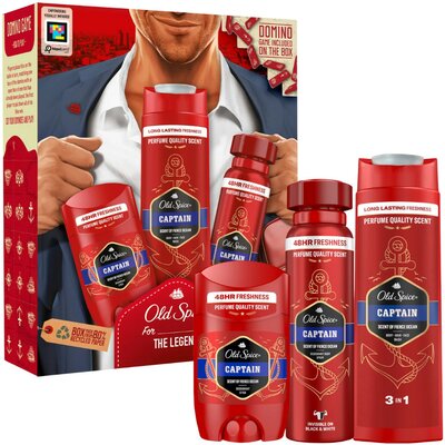 Old Spice Captain Ajándékcsomag - Tusfürdő + Dezodor + Deo Stift