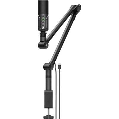 Sennheiser Profile Álló USB-s mikrofon Átviteli mód:USB Kapcsoló, Állvánnyal, Vezetékkel USB-C®, Audio, sztereo (3.5 mm jack) USB