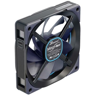 Seasonic MagFlow 1-Fan Kit Számítógépház ventilátor Fekete (Sz x Ma x Mé) 124.2 x 120.4 x 26.6 mm