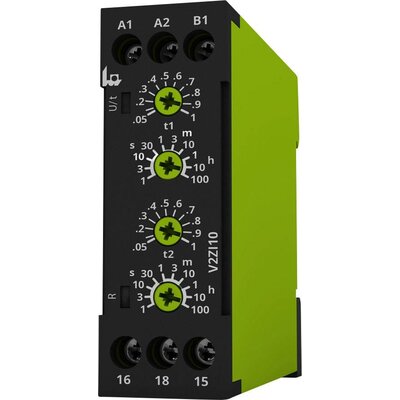 tele 125200 V2ZI10 12-240V AC/DC Időrelé Multifunkció 1 db Időtartomány: 0.05 mp - 100 óra 1 váltó