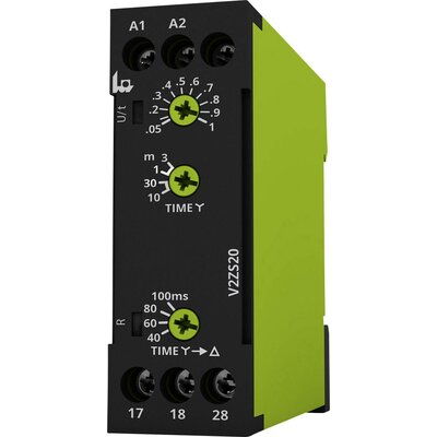 tele 125300 V2ZS20 12-240V AC/DC Időrelé Multifunkció 1 db Időtartomány: 0.04 - 180 mp 2 záró