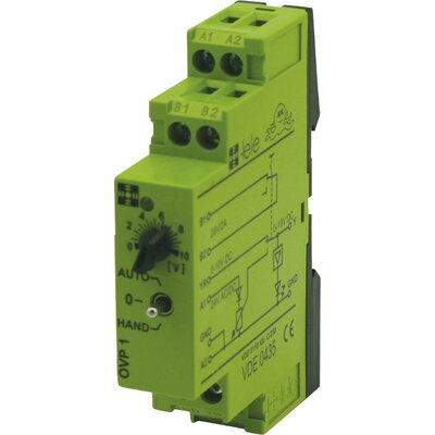 Csatoló relé modul 24 V/AC/DC, 0-10 V, TELE OVP1