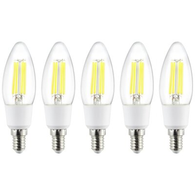 Sygonix SY-5781472 SMD LED EEK A (A - G) E14 2.2 W = 40 W Melegfehér (Ø x Ma) 35 mm x 110 mm Szál 5 db