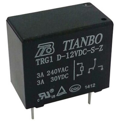 Tianbo Electronics TRG1 D-12VDC-S-Z Nyák relé 12 V/DC 5 A 1 váltó 1 db