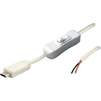 BKL elektronikus MUSB 10080117 - Micro-USB kábeldugasz kapcsolóval fehér Dugó, egyenes 2 pólussal 10080117 BKL Electronic Tartalom: 1 db