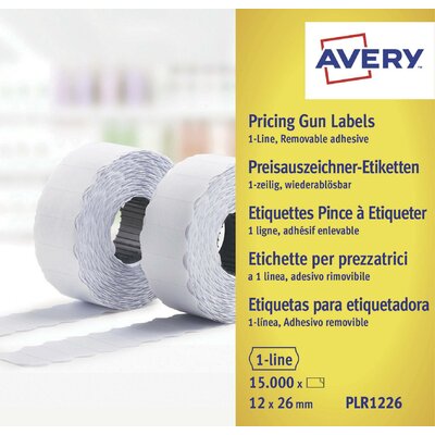 Avery-Zweckform Ár etikett PLR1226 Leoldható Etikett szélesség: 26 mm Etikett magasság: 12 mm Fehér 15000 db