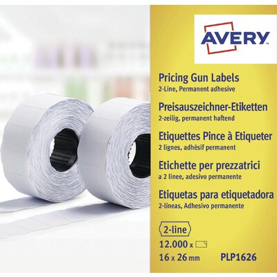 Avery-Zweckform Ár etikett PLP1626 Véglegesen tapadó Etikett szélesség: 26 mm Etikett magasság: 16 mm Fehér 12000 db