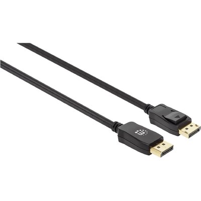 Manhattan Kijelző csatlakozó Csatlakozókábel DisplayPort dugó, DisplayPort dugó 3.00 m Fekete 353625 8K UHD DisplayPort kábel