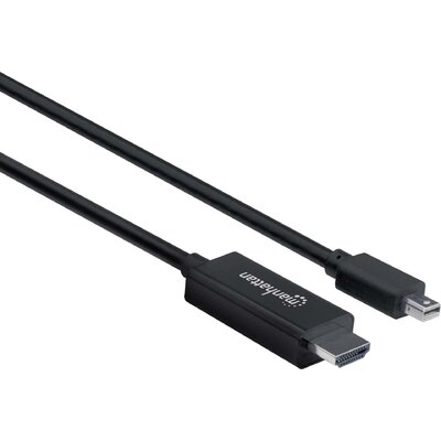 Manhattan Mini DisplayPort / HDMI Átalakító kábel Mini DisplayPort dugó, HDMI-A dugó 1.80 m Fekete 153287 DisplayPort kábel