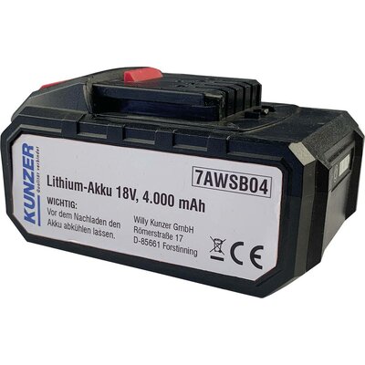 Kunzer 7AWSB04 Szerszám akku 18 V 4000 mAh Lítiumion