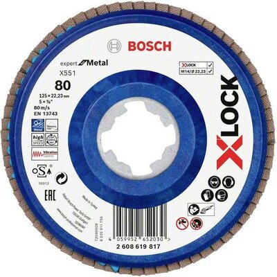 Bosch Accessories 2608619817 X551 Felületcsiszoló korong Ø 125 mm Furat átmérő 22.23 mm 1 db