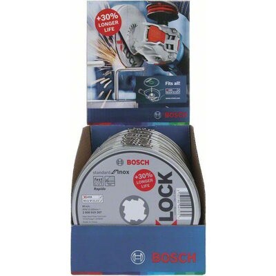 Bosch Accessories X-LOCK Standard for Inox WA 60 T BF 2608619267 Vágótárcsa, egyenes 125 mm 10 db