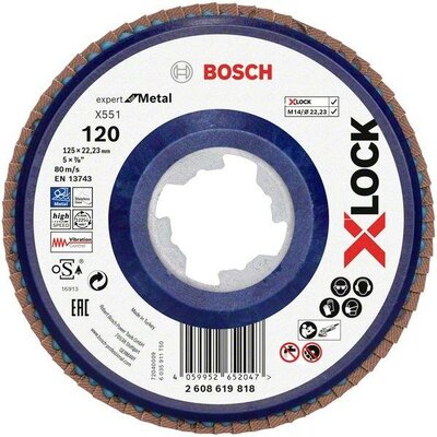 Bosch Accessories 2608619818 X551 Felületcsiszoló korong Ø 125 mm Furat átmérő 22.23 mm 1 db