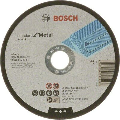 Bosch Accessories Standard for Metal 2608619774 Vágótárcsa, egyenes 150 mm 1 db Fém