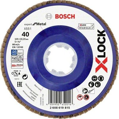 Bosch Accessories 2608619815 X551 Felületcsiszoló korong Ø 125 mm Furat átmérő 22.23 mm 1 db