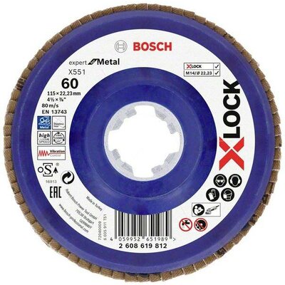 Bosch Accessories 2608619812 X551 Felületcsiszoló korong Ø 115 mm Furat átmérő 22.23 mm 1 db