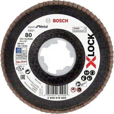 Bosch Accessories 2608619809 X551 Felületcsiszoló korong Ø 115 mm Furat átmérő 22.23 mm 1 db