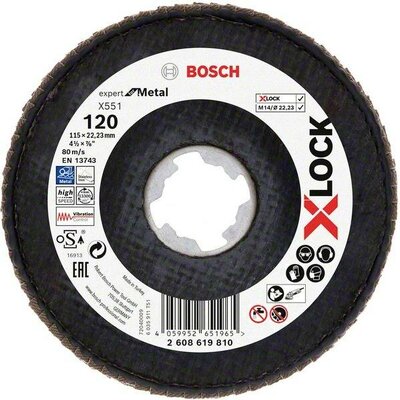 Bosch Accessories 2608619810 X551 Felületcsiszoló korong Ø 115 mm Furat átmérő 22.23 mm 1 db