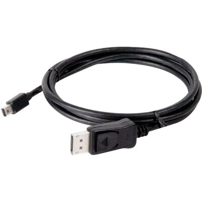 club3D Mini DisplayPort / Kijelző csatlakozó Átalakító kábel Mini DisplayPort dugó, DisplayPort dugó 2.00 m Fekete CAC-1115 8K UHD DisplayPort kábel