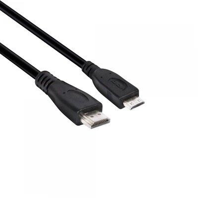 club3D HDMI Csatlakozókábel HDMI mini C dugó, HDMI-A dugó 1.00 m Fekete CAC-1350 4K UHD HDMI kábel