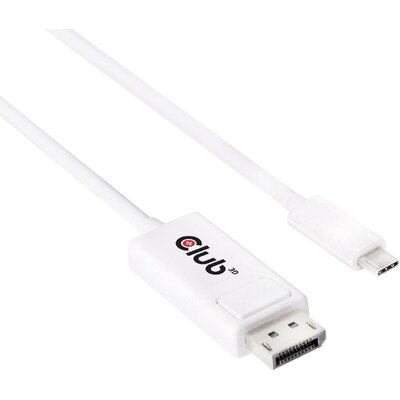 club3D USB-C® / Kijelző csatlakozó Átalakító kábel USB-C® dugó, DisplayPort dugó 1.20 m Fehér CAC-1517 DisplayPort kábel