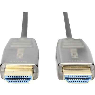 Digitus HDMI Csatlakozókábel HDMI-A dugó, HDMI-A dugó 10.00 m Fekete AK-330126-100-S 8K UHD, Kettős árnyékolás HDMI kábel