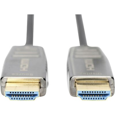 Digitus HDMI Csatlakozókábel HDMI-A dugó, HDMI-A dugó 20.00 m Fekete AK-330126-200-S 8K UHD, Kettős árnyékolás HDMI kábel