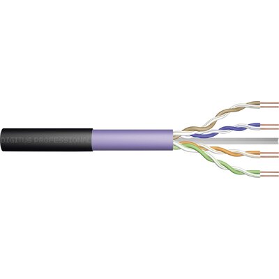 Digitus DK-1613-VH-5-OD Hálózati kábel CAT 5, CAT 6 U/UTP Fekete, Viola 500 m