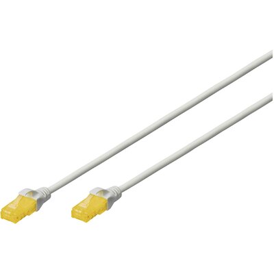 Digitus DK-1617-A-070S RJ45 Hálózati kábel, patchkábel CAT 6A U/UTP 7.00 m Szürke Árnyékolt, Halogénmentes, Kettős árnyékolás 1 db