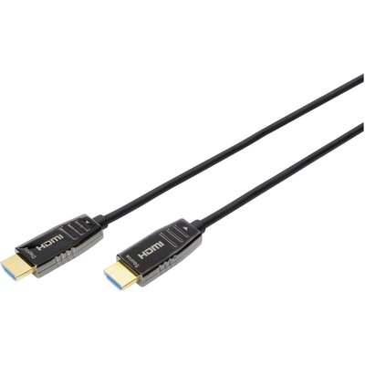 Digitus HDMI Csatlakozókábel HDMI-A dugó, HDMI-A dugó 15.00 m Fekete AK-330126-150-S 8K UHD, Kettős árnyékolás HDMI kábel