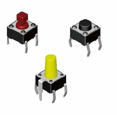 Diptronics DTS-62K-V Taster Snap-In 6x6x5 1N Nyomókapcsoló 12 V/DC 50 mA 1 x KI/BE Nyomó 1 db