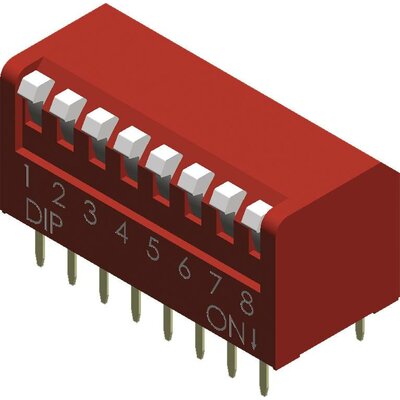 Diptronics NDP-12V DIP kapcsoló Pólusszám 12 Pianó típus 1 db