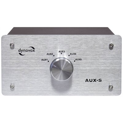 Dynavox AUX-S RCA audio switch Fém ház Ezüst