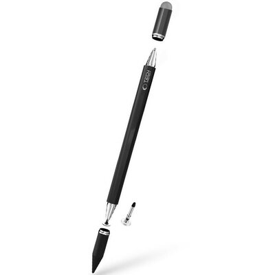 Univerzális toll, (bármilyen kapacitív kijelzőhöz), USP200 3-TIP Stylus Pen, fekete