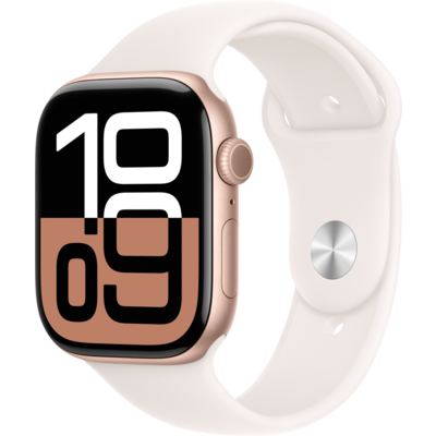 Apple Watch S10 GPS 46mm rosegold alumíniumtok, rose sport M/L